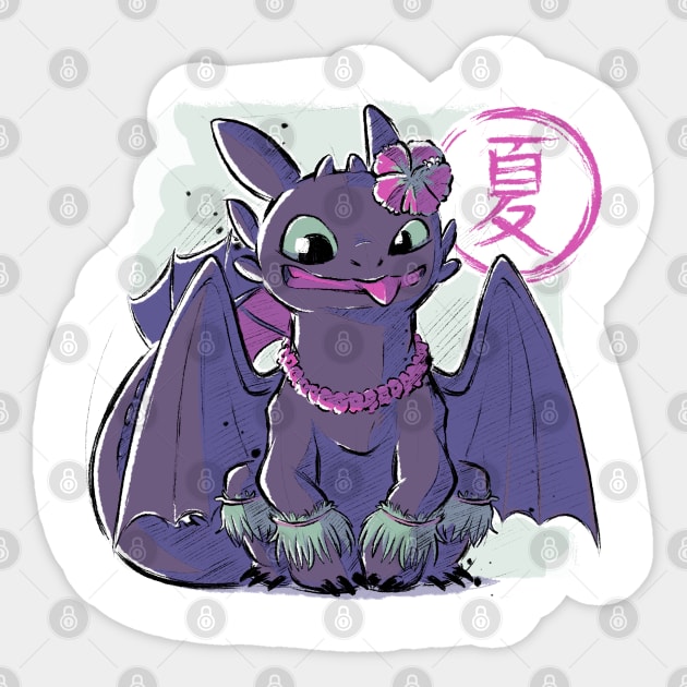 Summer Toothless Sticker by xMorfina